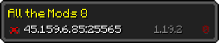 Userbar 320x64 in Minecraft-Stil für den Server 45.159.6.85:25565