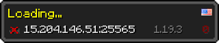 Userbar 320x64 in Minecraft-Stil für den Server 15.204.146.51:25565