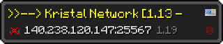 Userbar 320x64 in Minecraft-Stil für den Server 140.238.120.147:25567