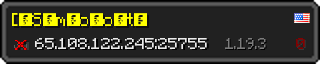 Userbar 320x64 in Minecraft-Stil für den Server 65.108.122.245:25755