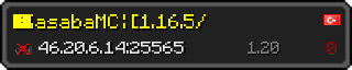 Userbar 320x64 in minecraft style for 46.20.6.14:25565