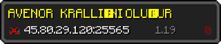Userbar 320x64 in minecraft style for 45.80.29.120:25565