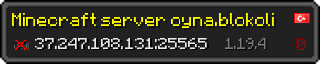 Userbar 320x64 in Minecraft-Stil für den Server 37.247.108.131:25565