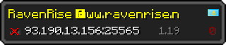 Userbar 320x64 in minecraft style for 93.190.13.156:25565