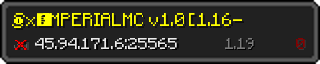 Юзербар 320x64 у стилі майнкрафт для сервера 45.94.171.6:25565