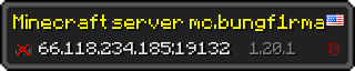 Userbar 320x64 in Minecraft-Stil für den Server 66.118.234.185:19132