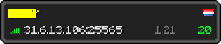 Userbar 320x64 in minecraft style for 31.6.13.106:25565