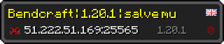 Userbar 320x64 in Minecraft-Stil für den Server 51.222.51.169:25565