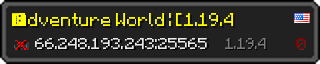 Юзербар 320x64 у стилі майнкрафт для сервера 66.248.193.243:25565