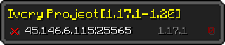 Userbar 320x64 in minecraft style for 45.146.6.115:25565