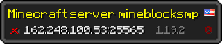 Userbar 320x64 in Minecraft-Stil für den Server 162.248.100.53:25565