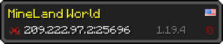 Userbar 320x64 in minecraft style for 209.222.97.2:25696