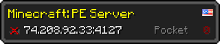 Userbar 320x64 in Minecraft-Stil für den Server 74.208.92.33:4127