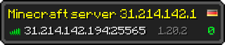 Userbar 320x64 in minecraft style for 31.214.142.194:25565