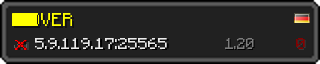 Юзербар 320x64 у стилі майнкрафт для сервера 5.9.119.17:25565