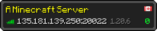 Userbar 320x64 in minecraft style for 135.181.139.250:20022