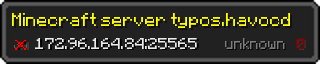 Userbar 320x64 in Minecraft-Stil für den Server 172.96.164.84:25565