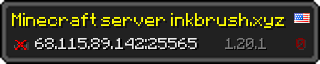 Userbar 320x64 in minecraft style for 68.115.89.142:25565