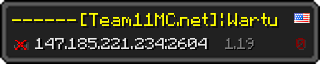 Userbar 320x64 in Minecraft-Stil für den Server 147.185.221.234:2604