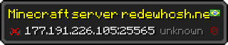 Userbar 320x64 in minecraft style for 177.191.226.105:25565