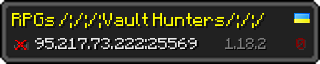 Userbar 320x64 in minecraft style for 95.217.73.222:25569