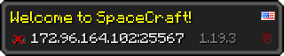 Userbar 320x64 in minecraft style for 172.96.164.102:25567