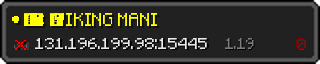 Userbar 320x64 in Minecraft-Stil für den Server 131.196.199.98:15445