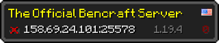 Userbar 320x64 in Minecraft-Stil für den Server 158.69.24.101:25578