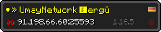 Userbar 320x64 in minecraft style for 91.198.66.60:25593