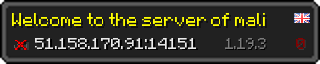 Userbar 320x64 in Minecraft-Stil für den Server 51.158.170.91:14151