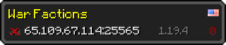 Userbar 320x64 in Minecraft-Stil für den Server 65.109.67.114:25565