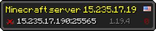 Userbar 320x64 in Minecraft-Stil für den Server 15.235.17.190:25565