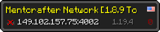 Userbar 320x64 in Minecraft-Stil für den Server 149.102.157.75:4002