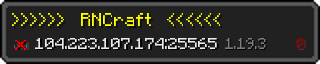 Userbar 320x64 in minecraft style for 104.223.107.174:25565