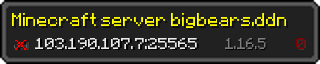 Userbar 320x64 in Minecraft-Stil für den Server 103.190.107.7:25565