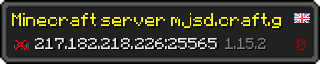 Userbar 320x64 in minecraft style for 217.182.218.226:25565