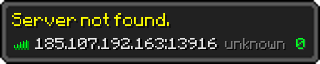 Userbar 320x64 in minecraft style for 185.107.192.163:13916