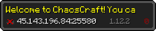 Userbar 320x64 in Minecraft-Stil für den Server 45.143.196.84:25580