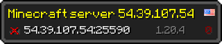 Userbar 320x64 in Minecraft-Stil für den Server 54.39.107.54:25590