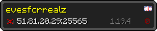 Юзербар 320x64 у стилі майнкрафт для сервера 51.81.20.29:25565