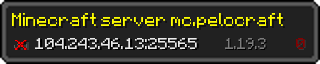 Userbar 320x64 in minecraft style for 104.243.46.13:25565