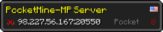 Userbar 320x64 in Minecraft-Stil für den Server 98.227.56.167:20550