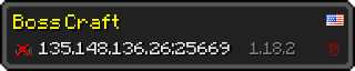 Userbar 320x64 in Minecraft-Stil für den Server 135.148.136.26:25669