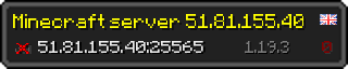 Userbar 320x64 in Minecraft-Stil für den Server 51.81.155.40:25565