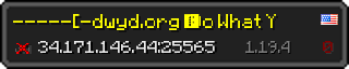 Userbar 320x64 in Minecraft-Stil für den Server 34.171.146.44:25565