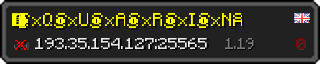 Userbar 320x64 in Minecraft-Stil für den Server 193.35.154.127:25565