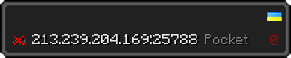 Userbar 320x64 in Minecraft-Stil für den Server 213.239.204.169:25788