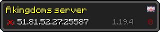 Userbar 320x64 in Minecraft-Stil für den Server 51.81.52.27:25587