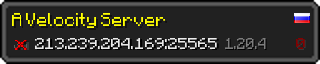 Юзербар 320x64 у стилі майнкрафт для сервера 213.239.204.169:25565