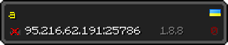 Userbar 320x64 in minecraft style for 95.216.62.191:25786